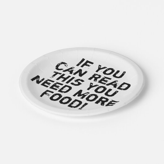 より多くの食べ物のジョークおもしろいパーティーが必要 ペーパープレート (アングル)