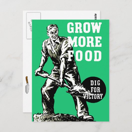 より多くの食物を育てる ポストカード (正面/裏面)