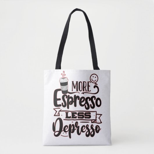 より多くのEspresso少ない窪み – Espresso Love トートバッグ (正面)