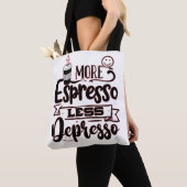 より多くのEspresso少ない窪み – Espresso Love トートバッグ (クローズアップ)