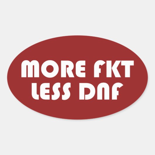 より多くのFKT、より少ないDNF 楕円形シール (正面)