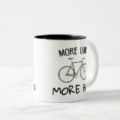より多くのLubeより多くのおもしろいサイクリング ツートーンマグカップ (正面右)
