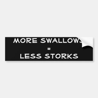 より多くのswallows=Lessのこうのとり バンパーステッカー
