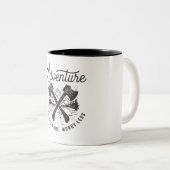 より多くを探索し、心配なく屋外の冒険 ツートーンマグカップ (正面右)