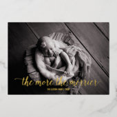 より多く、メリー新生児発表 箔シーズンカード (正面)