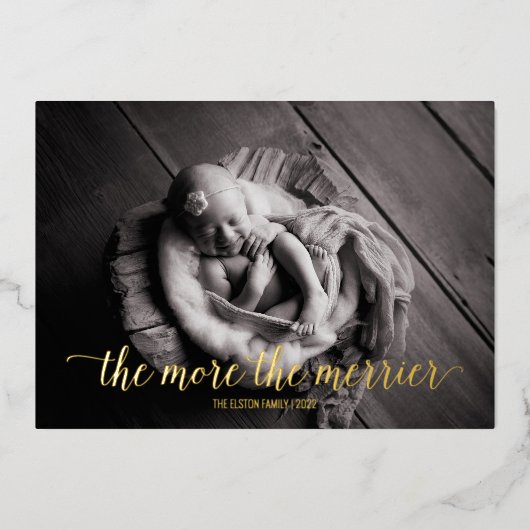 より多く、メリー新生児発表 箔シーズンカード (正面)