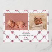 より多く、メリー新生児発表 箔シーズンカード (裏面)