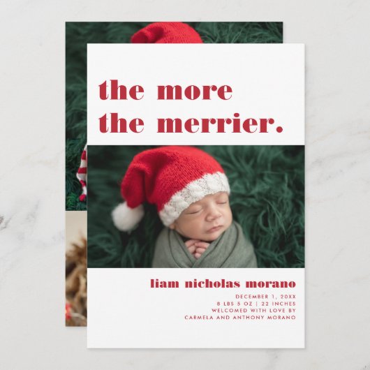 より多メリーく | クリスマス誕生発表 シーズンカード (正面/裏面)