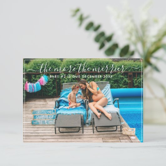 より多メリーく |写真妊娠のお知らせ 案内状 (スタンド正面)