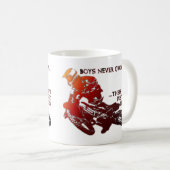 より大きいおもちゃの土のバイクのモトクロスのおもしろマグカップ コーヒーマグカップ (正面右)