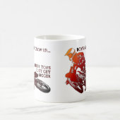 より大きいおもちゃの土のバイクのモトクロスのおもしろマグカップ コーヒーマグカップ (中央)