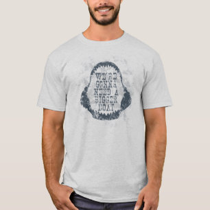 より大きいボートの引用文の鮫 Tシャツ