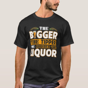 より大きければ多いほど酒のビールは速くなる Tシャツ