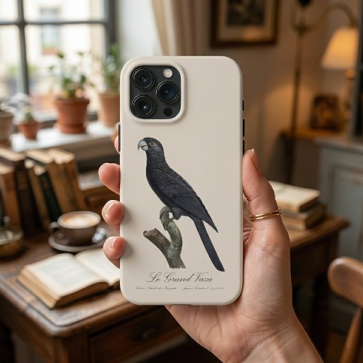 より大きなバサインコオウム、コラコプシス・バサのイラスト Case-Mate iPhoneケース