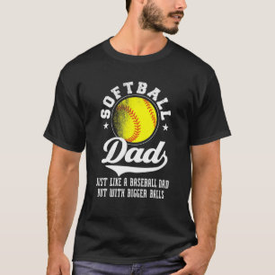 より大きなパパで野球パパのようにメンズ Tシャツ