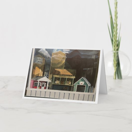 より大きな新しいハウスカードにカードを移動 箔グリーティングカード (正面)