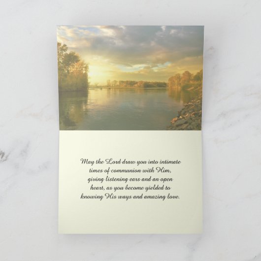 より大きな業を行う、ヨハネ 14:12 聖書の言葉 カード (内部)