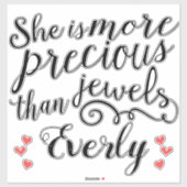 より大切も宝石のタイポグラフィ引用文 シール (シート)