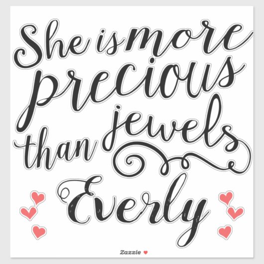 より大切も宝石のタイポグラフィ引用文 シール (シート)