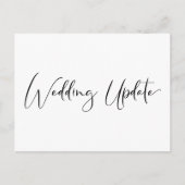 より小さな縮小された結婚式の最新情報 エレガント 案内ポストカード (正面)
