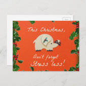 より少ないクリスマスのストレス! シーズンポストカード (正面/裏面)
