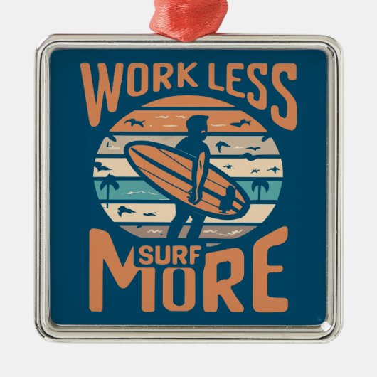 より少ないサーフ メタルオーナメント (正面)