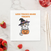 より少ないトリックよりハロウィーンギフトクラシックT- スタンダードランチョンナプキン (インサイチュ)