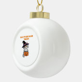 より少ないトリックよりハロウィーンギフトクラシックT- セラミックボールオーナメント (右)