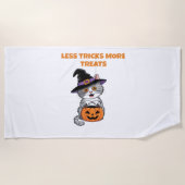 より少ないトリックよりハロウィーンギフトクラシックT- ビーチタオル (正面)