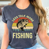 より少ないトークより多くの魚釣りおもしろい魚釣り恋人ヴィンテージ Tシャツ
