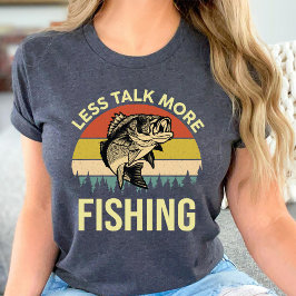 より少ないトークより多くの魚釣りおもしろい魚釣り恋人ヴィンテージ Tシャツ