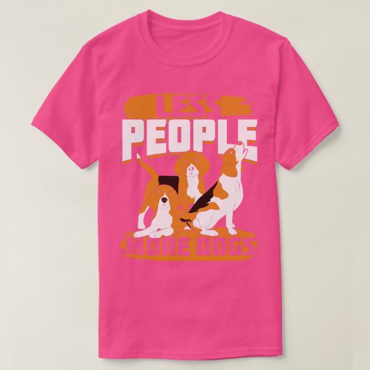 より少ない人々より多くの犬ビーグル所有者ギフト Tシャツ (デザイン正面)