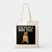 より少ない人より多くの犬愛犬家ベルギーシェパード トートバッグ (裏面)