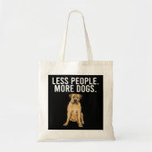 より少ない人より多くの犬愛犬家ベルギーシェパード トートバッグ (正面)