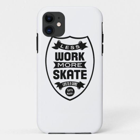 より少ない仕事より多くのスケート-スケートボード Case-Mate iPhoneケース (裏面)