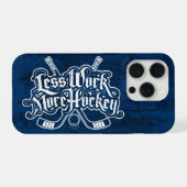 より少ない作業でより多くのホッケー iPhoneケース (裏面横)