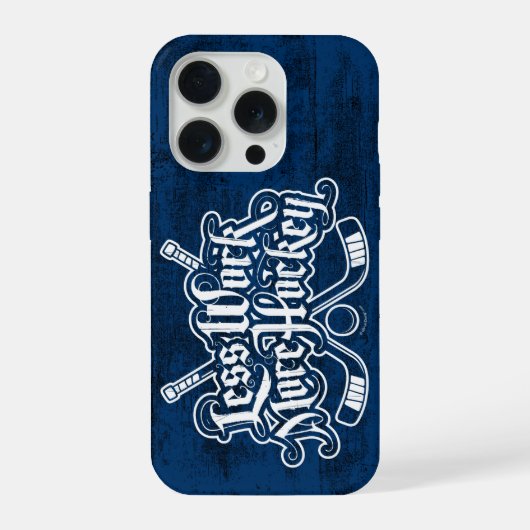 より少ない作業でより多くのホッケー iPhoneケース (裏面)