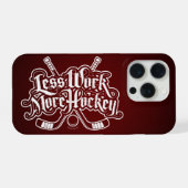 より少ない作業でより多くのホッケー iPhoneケース (裏面横)
