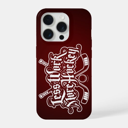 より少ない作業でより多くのホッケー iPhoneケース (裏面)