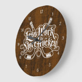 より少ない作業より多くのホッケーラージクロック ラージ壁時計 (傾斜)