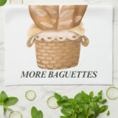 より少ない後悔バゲットパおもしろいンフランスの キッチンタオル (折り畳み)