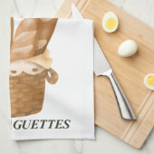 より少ない後悔バゲットパおもしろいンフランスの キッチンタオル (四つ折り)