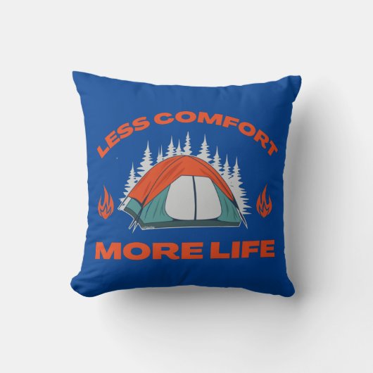 より少ない心地よいより多くの人生のキャンプ旅行 クッション (正面)