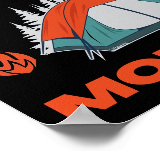 より少ない心地よいより多くの人生のキャンプ旅行 ポスター (角)