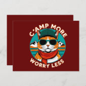 より少ない心配でキャンプ ポストカード (正面/裏面)