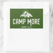 より少ない心配でキャンプ 長方形シール (バッグ)