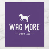 より少ない心配に悩む ワインラベル (シングルラベル)