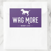 より少ない心配に悩む 長方形シール (バッグ)