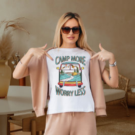 より少ない心配をキャンプ Tシャツ