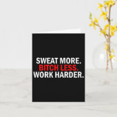 より少ない汗より少ない作業より難しい重量挙げ誕生日 カード (黄色い花)